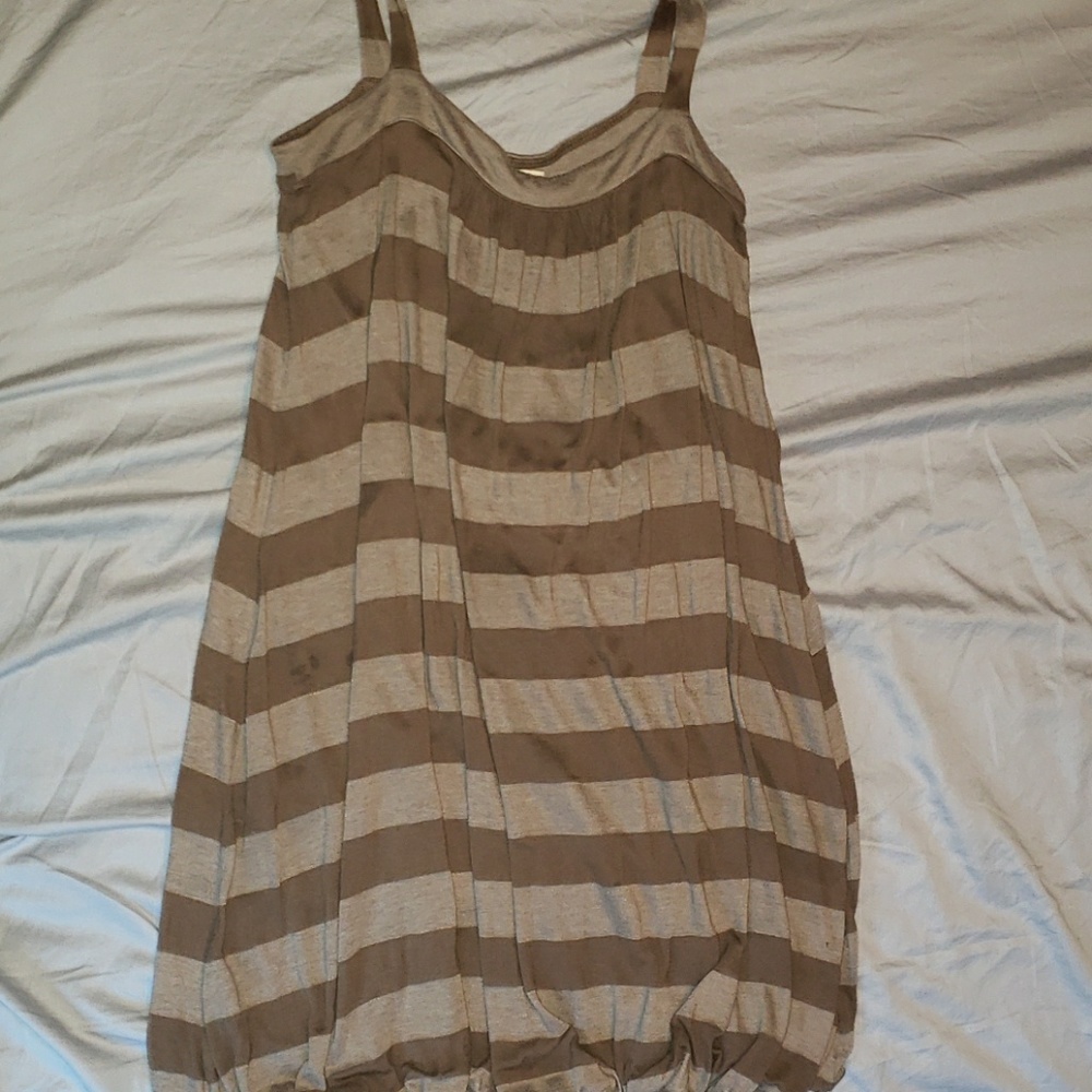 Brown striped dress